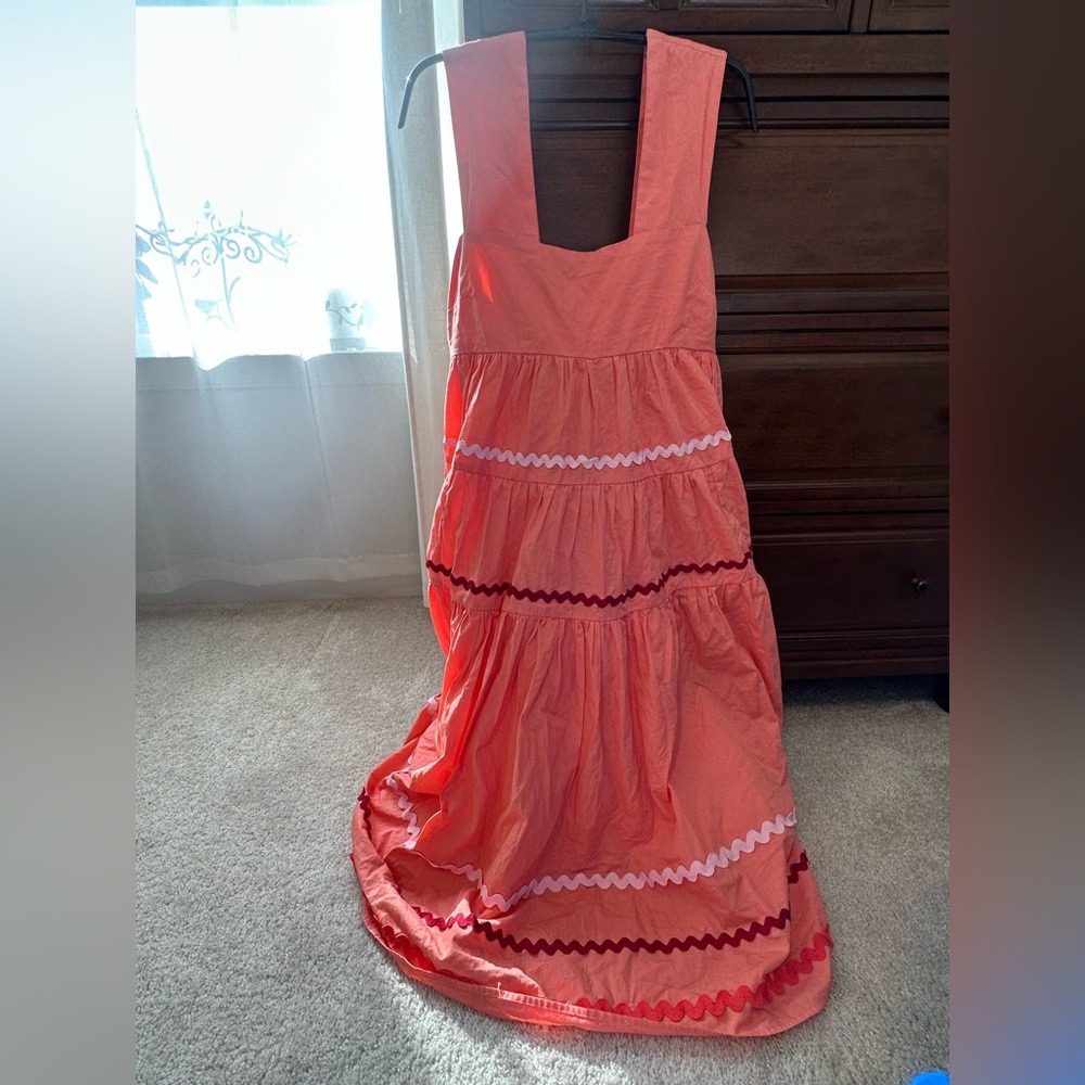 Anthropologie Coral Sleeveless Dress